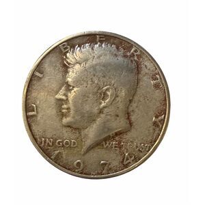 Kennedy half dollar coin minted in 1974